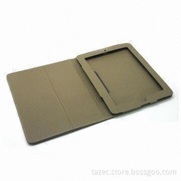 Genuine Leather/PU Case for iPad 2 New iPad, Also Available in Black, Various Sizes Welcomed